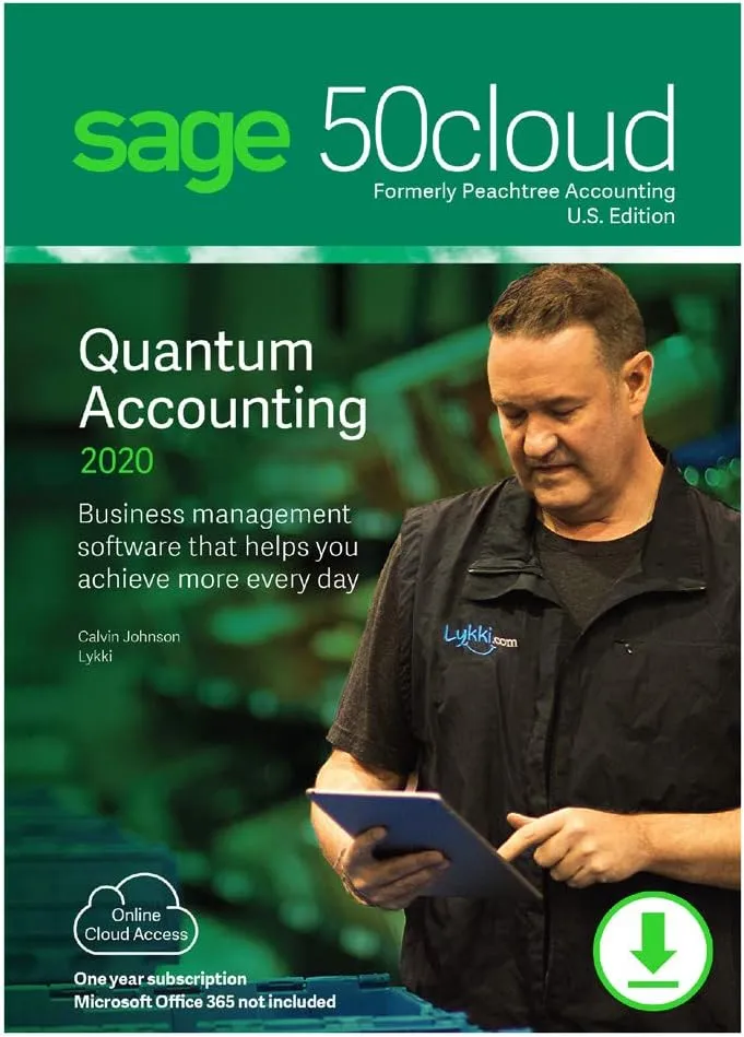 Sage 50cloud Quantum Accounting 2020 U.S. 4-User One Year Subscription [PC Download]