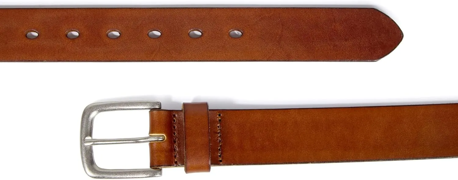 VATAN Men's Genuine Leather Casual Every Day Jeans Belts, Handmade Men Leather Belt with Gift Box