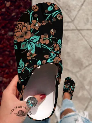 Vintage Floral Casual Hole Slippers