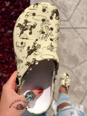 Western Cowboy Casual Hole Slippers